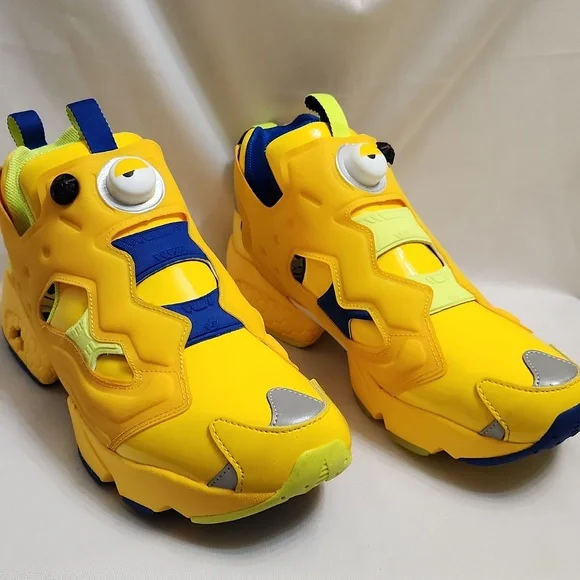 Reebok Instapump Fury Minions Yellow and Blue Sneakers (Size 10)